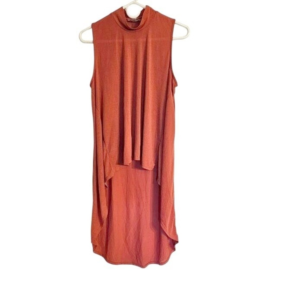 Meraki Sleeveless Tunic Size Medium Rust‎ Hi Lo
